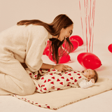 Couverture en double gaze - Coeur