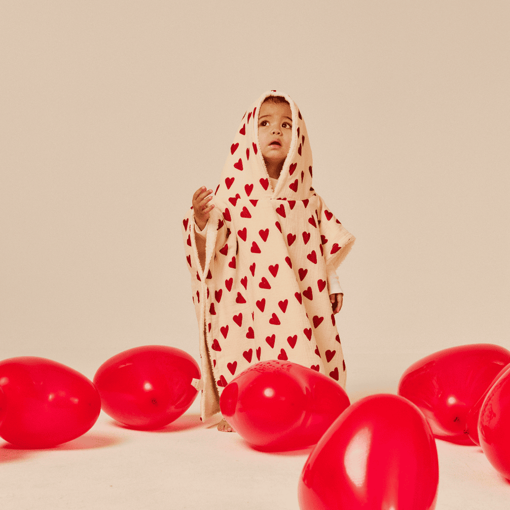 Poncho de bain - Coeur